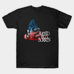 Zemi Taino Puerto Rico Flag Colors Grunge Style T-Shirt